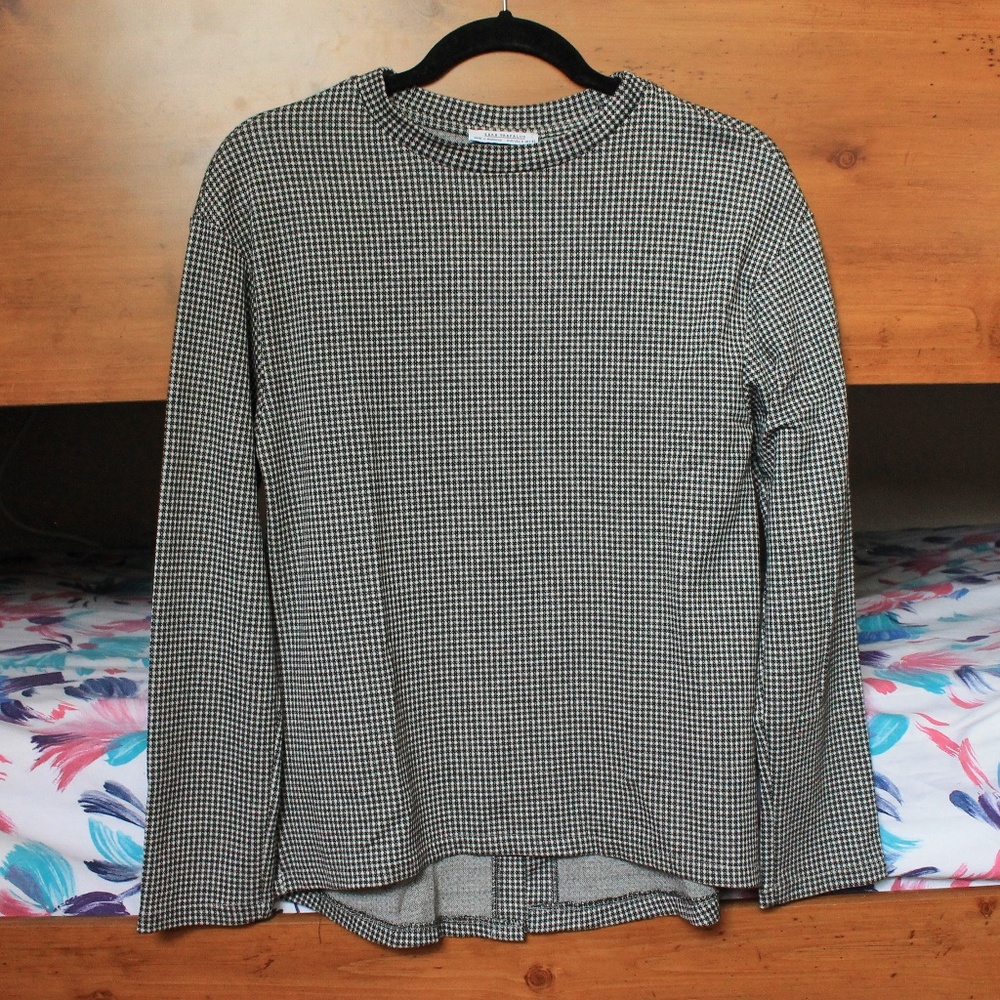 ZARA Trafaluc Pin Check Top, Small NEW ✨